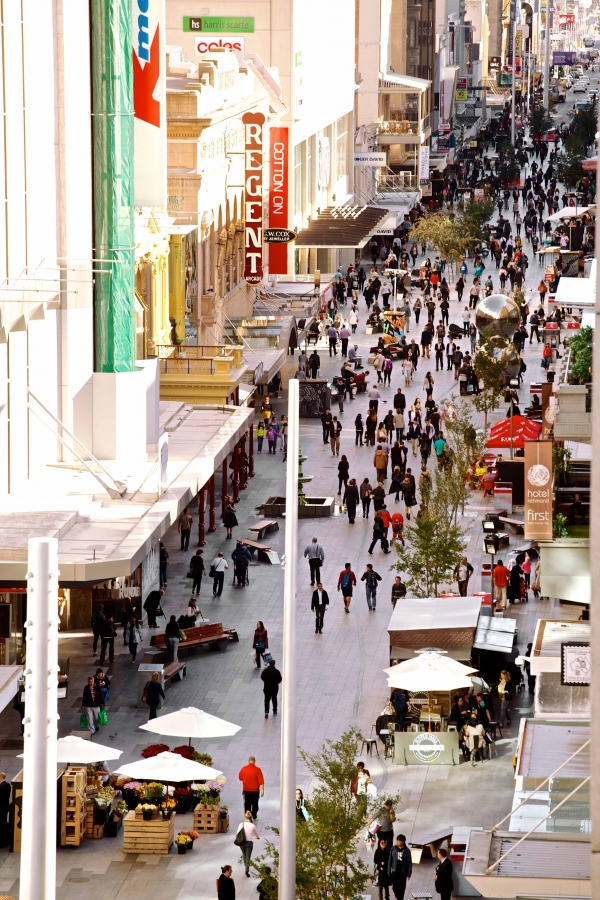 Rundle Mall is an example of a High Activity Retail Street