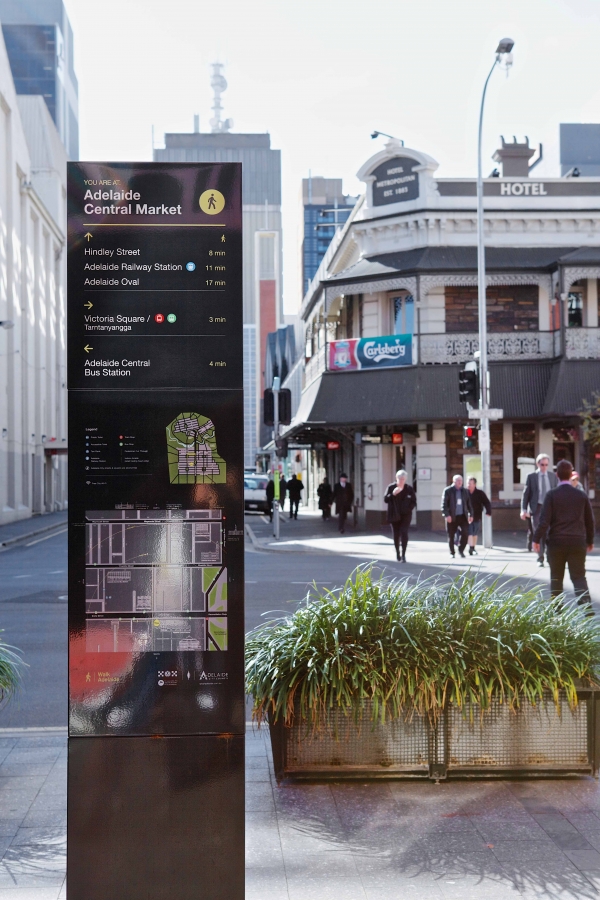 Wayfinding signage allows people to find their way around and explore the city